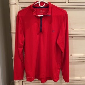 Southern tide red half-zip jacket no hood medium